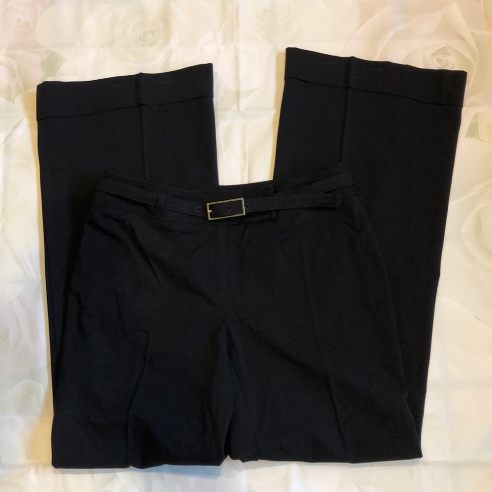Apt 9 Ava black trouser w cuffs. Belt included - Picture 1 of 5